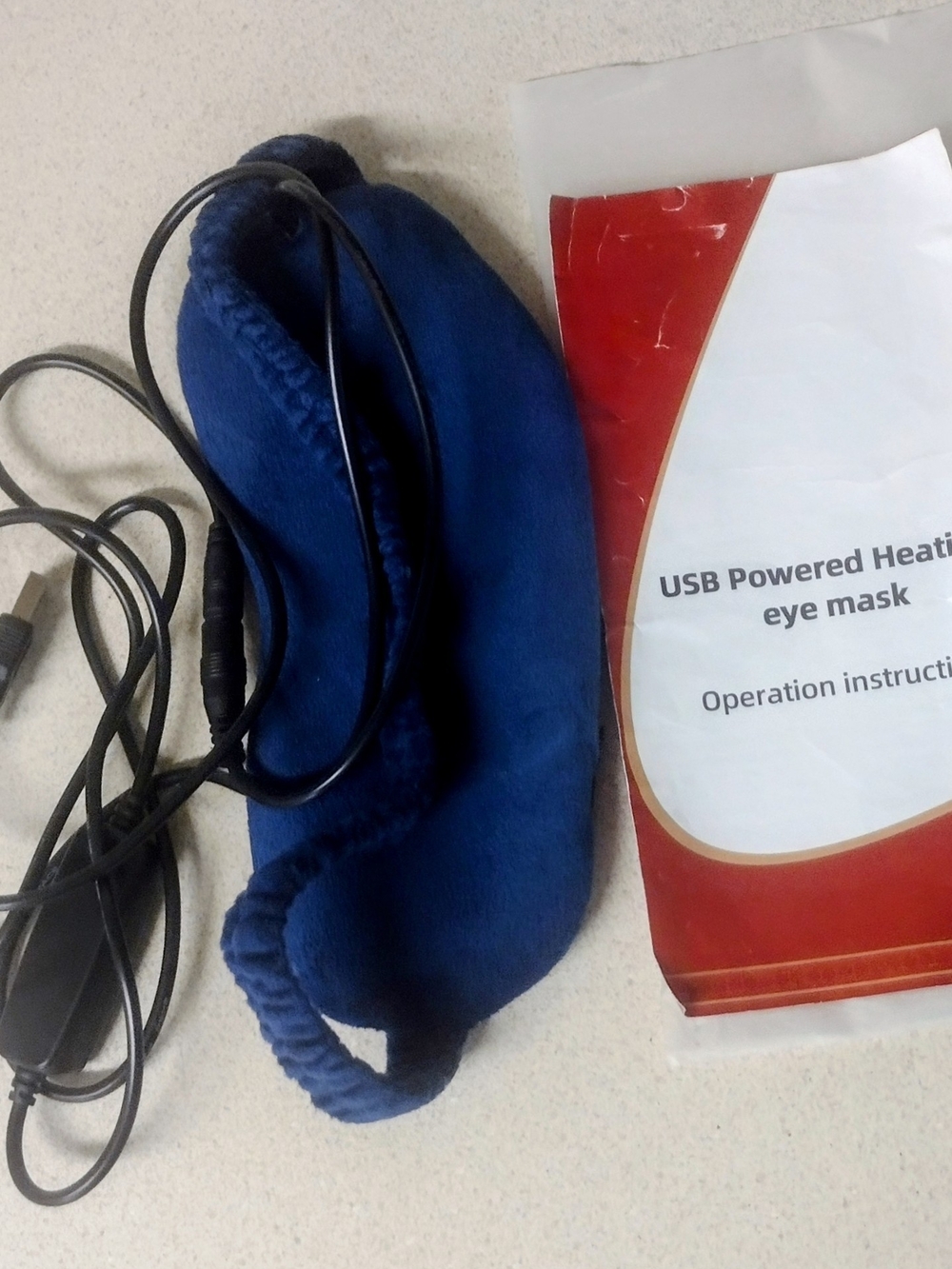 SHEIN Blue USB Heated Eye Mask for Relaxation